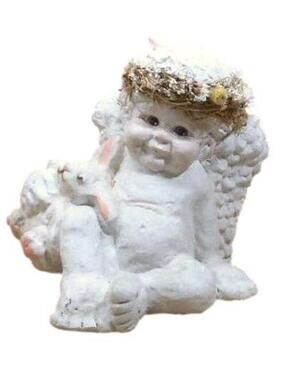 Large 4.25" Dreamsicles Cherubs Angel 1994 Figurine Best Pals with Bunny DC103